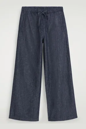 COS Pantalón Denim Ancho Con Ajuste De Cordón