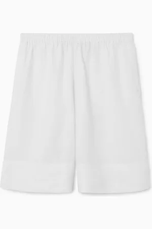 COS Pantalones Cortos De Lino Elástico