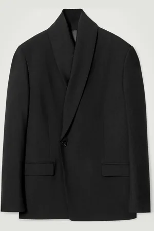 COS Blazer Relaxed Fit De Lana Hopsack Cuello Esmoquin
