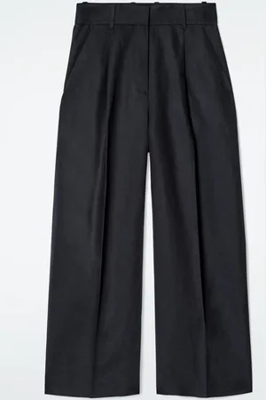 COS Pantalones Perneras Anchas Mezcla Lino Relaxed Fit