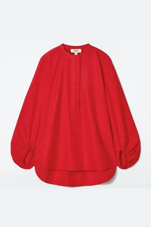 COS Blusa De Seda Con Manga Globo