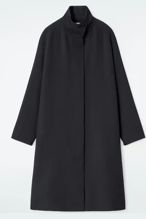 COS Abrigo De Mezcla De Lana Trapezoidal