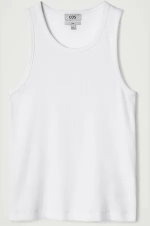 COS Camiseta Sin Mangas Canalé Algodón Slim Fit