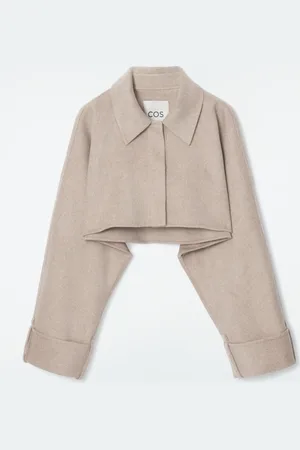 COS Chaqueta De Lana Cropped De Doble Cara