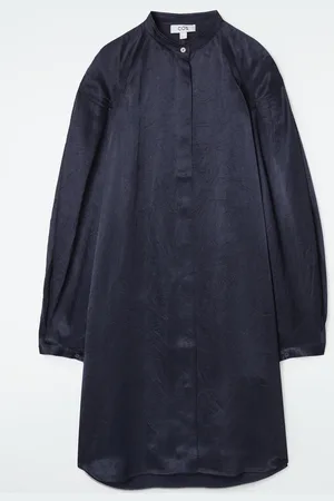 COS Vestido Midi De Satén Con Detalle Plisado