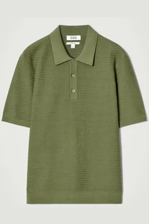 COS Polo De Algodón Punto Con Textura