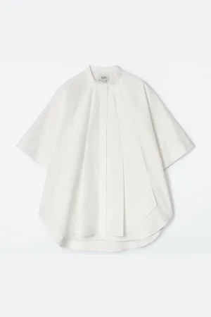 COS Camisa Oversize De Algodón Con Dobladillo Curvado