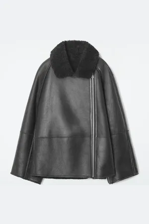 COS Chaqueta De Aviador Con Borreguito Oversize