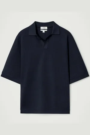 COS Polo De Algodón Mercerizado Con Cuello Abierto