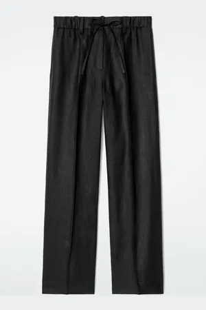 COS Pantalón De Lino Con Ajuste De Cordón in