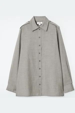 COS Camisa Lana Detalle Charretera Regular Fit