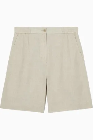 COS Pantalones Cortos De Lino Elástico