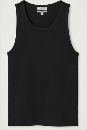 COS Camiseta Sin Mangas Canalé Algodón Slim Fit