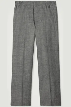 COS Pantalones Rectos De Franela De Lana