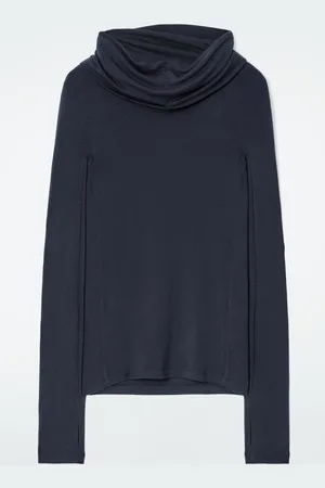 COS Top De Punto Con Cuello Embudo
