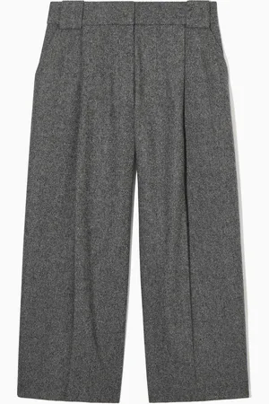 COS Pantalón Palazzo Pernera Ancha Franela Regular Fit