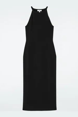 COS Vestido Midi De Punto Contorneado