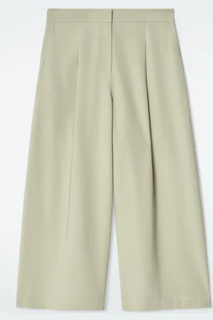 COS Pantalón Cropped De Pernera Ancha