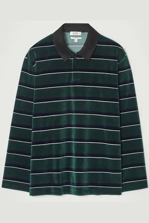 COS Polo De Manga Larga De Terciopelo A Rayas