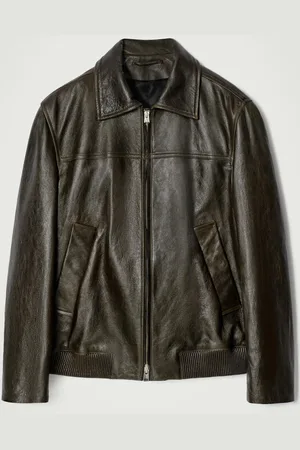 COS Chaqueta Aviador De Cuero