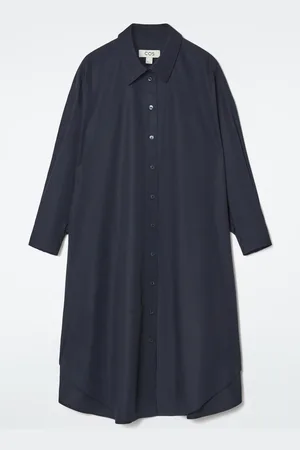 COS Vestido Camisero Drapeado Oversize