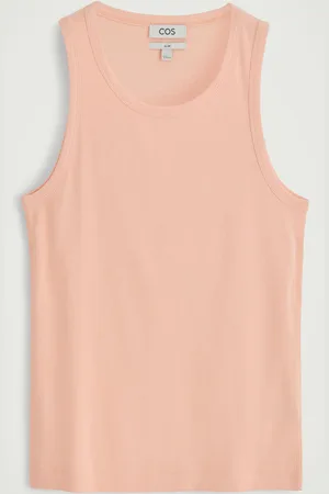 COS Camiseta Sin Mangas Canalé Algodón Slim Fit