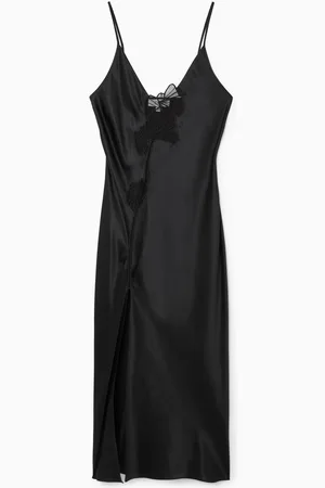 COS Vestido Lencero De Seda Con Paneles De Encaje