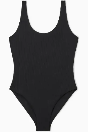 COS Bañador De Cuello Redondo De Canalé