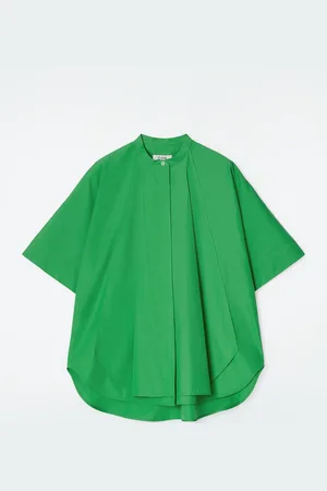 COS Camisa Oversize De Algodón Con Dobladillo Curvado