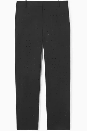 COS Pantalón En Mezcla De Lana, Adornos De Diamantes