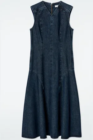 COS Vestido Vaquero Midi Con Cintura Caída