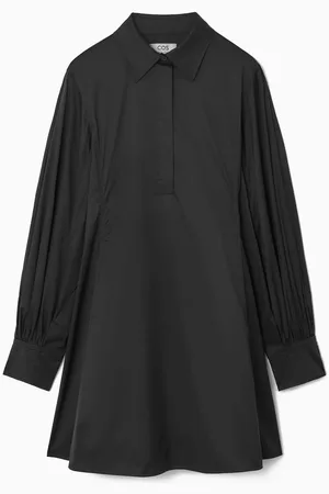 COS Minivestido Camisero De Manga Recogida