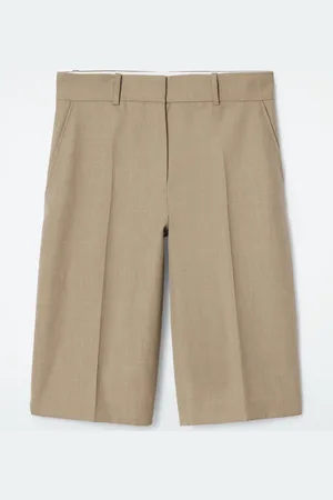 COS Pantalón Corto Alargado De Mezcla De Lana Y Sarga