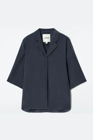COS Camisa De Seda Con Cuello Abierto