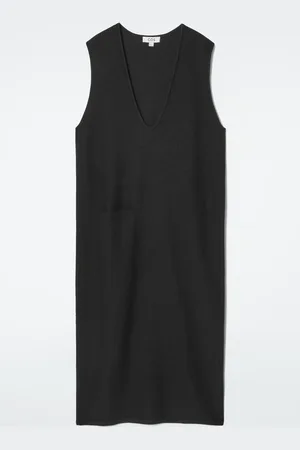 COS Vestido Midi De Lana Hervida