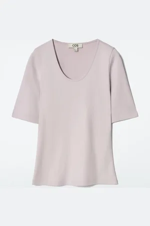 COS Camiseta De Algodón Con Cuello Redondo