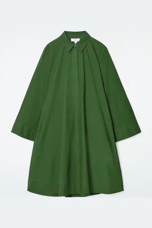 COS Vestido Camisero Evasé De Manga Larga