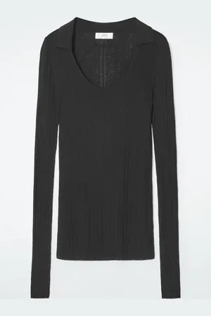 COS Top De Lana Merino Con Cuello Abierto
