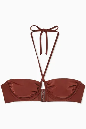 COS Top De Bikini Con Cuello Halter Con Aros