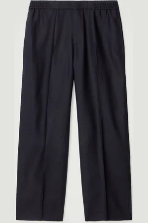 COS Pantalones Rectos De Franela De Lana