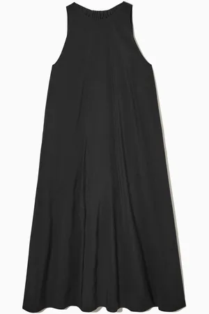 COS Vestido Midi Con Cuello Racer