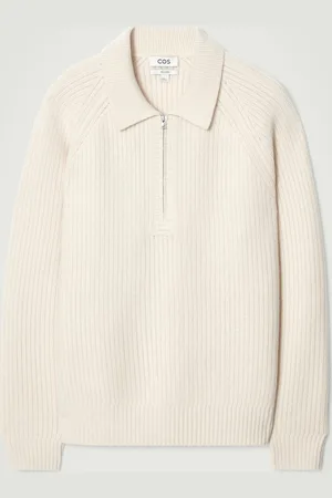 COS Jersey Media Cremallera Cuello Lana Merino Yak