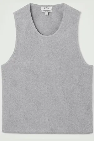 COS Camiseta De Tirantes De Canalé Y Cuello Redondo