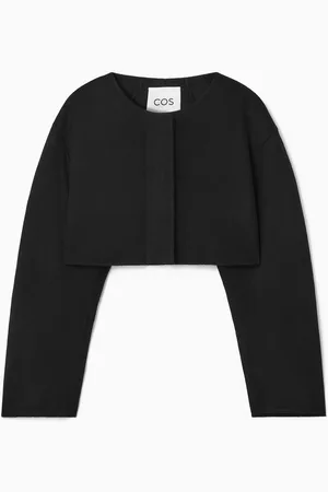 COS Chaqueta Híbrida Cropped De Doble Faz