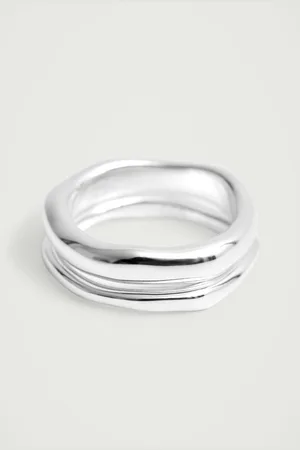 COS Pack De Dos Anillos De Plata De Ley