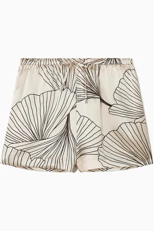 COS Pantalón Corto De Seda Con Estampado Floral