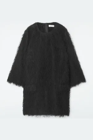 COS Vestido Recto Mini Con Plumas