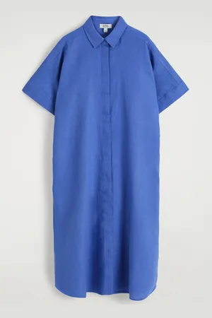 COS Vestido Camisero De Lino Largo in