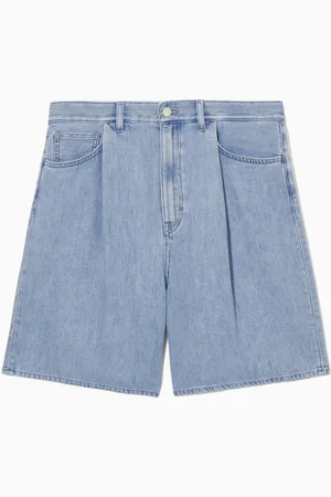 COS Pleated Aline Denim Shorts