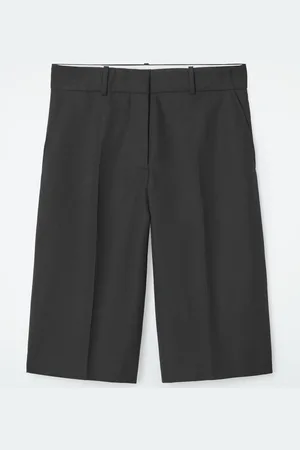 COS Pantalón Corto Alargado De Mezcla De Lana Y Sarga